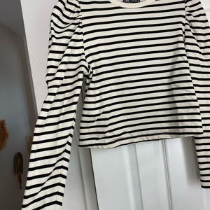 Zara cropped puff sleeve sweatshirt